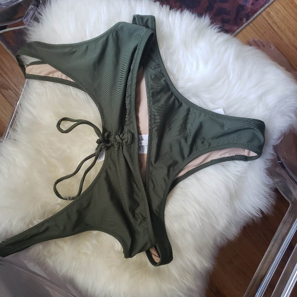 JCREW NWT BIKINI DARK OLIVE GREEN COLOR